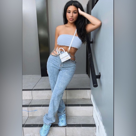 Link By Link Straight Leg Jeans - Light Blue Wash - Picture 3 of 3